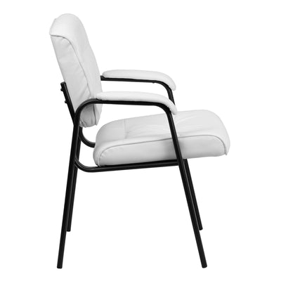 White Leather Side Chair