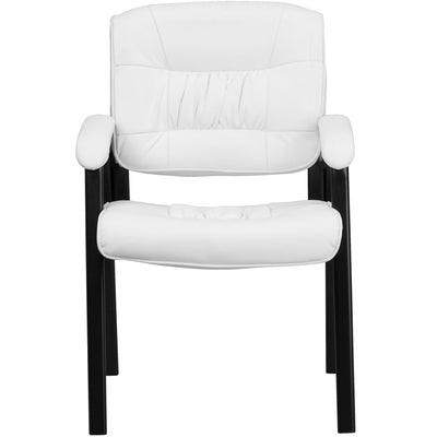 White Leather Side Chair