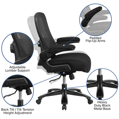 Black 500lb High Back Chair