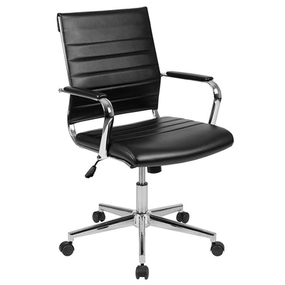 Black Leathersoft Office Chair
