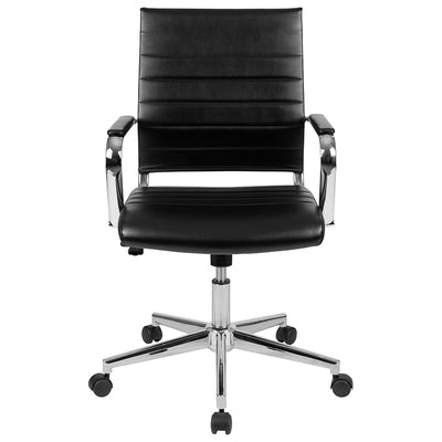 Black Leathersoft Office Chair