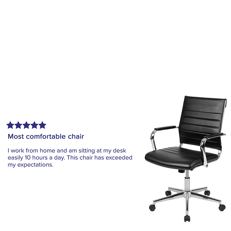 Black Leathersoft Office Chair