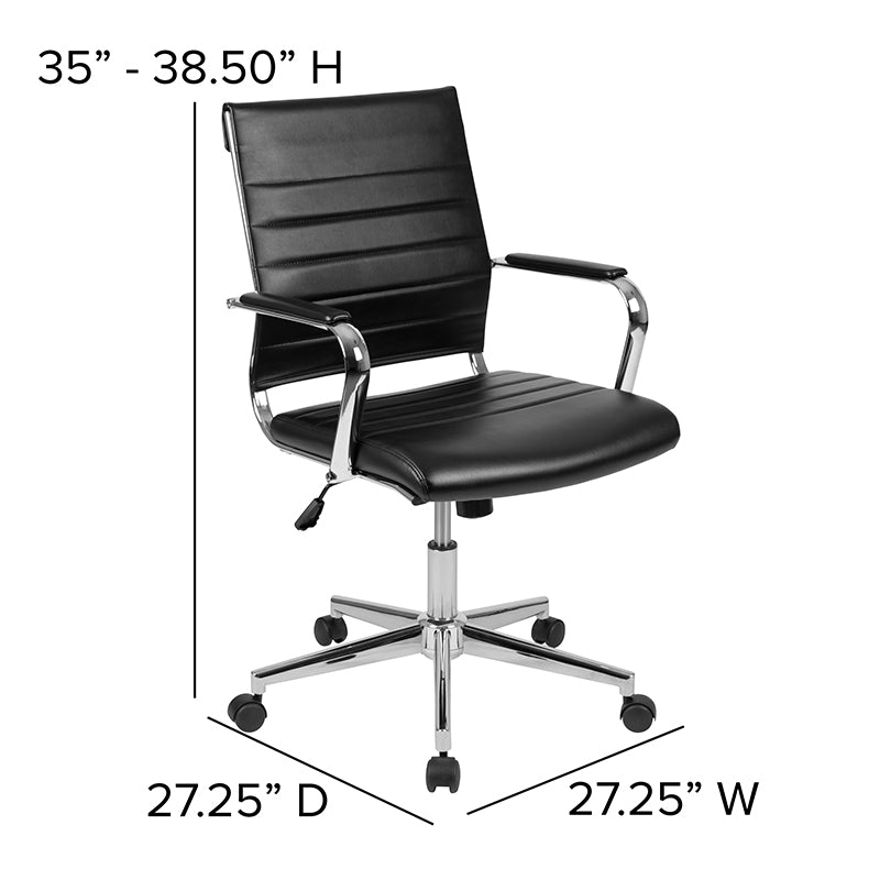 Black Leathersoft Office Chair