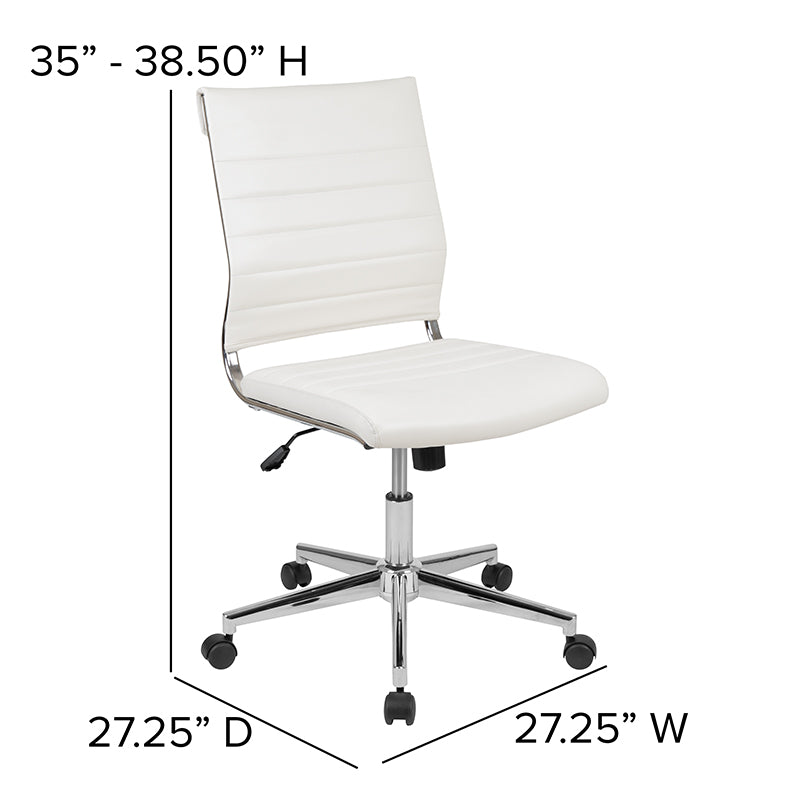 White Leathersoft Office Chair