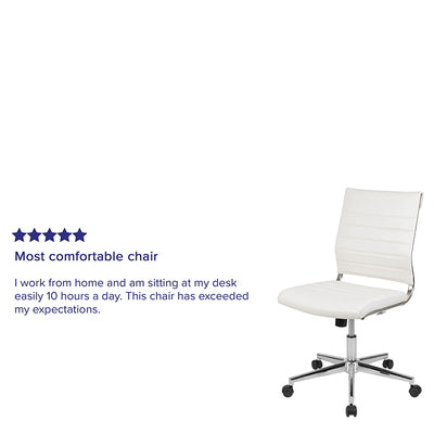 White Leathersoft Office Chair