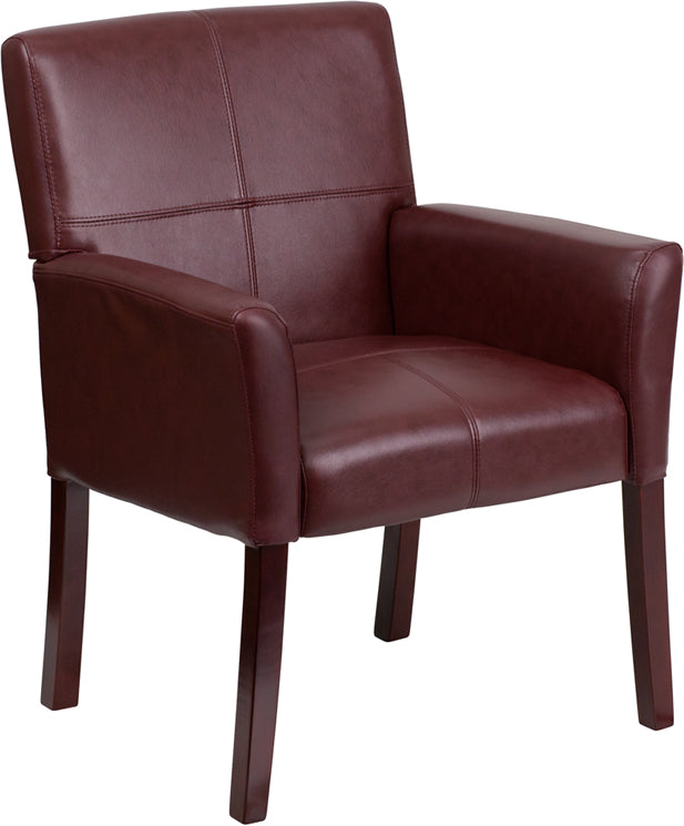 Burgundy Leather Side Chair