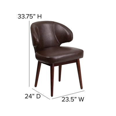 Brown Leather Side Chair