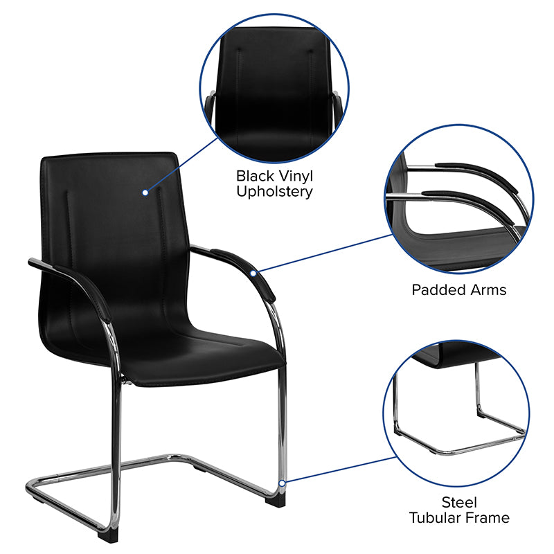 Black Vinyl Side Chair