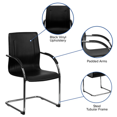 Black Vinyl Side Chair
