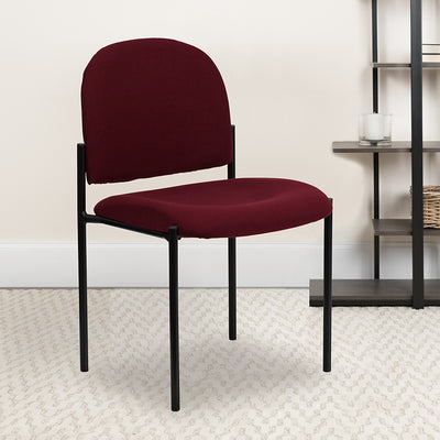 Burgundy Fabric Stack Chair