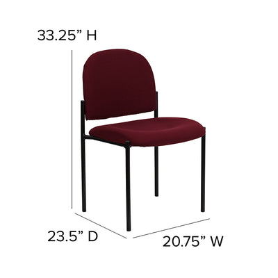 Burgundy Fabric Stack Chair