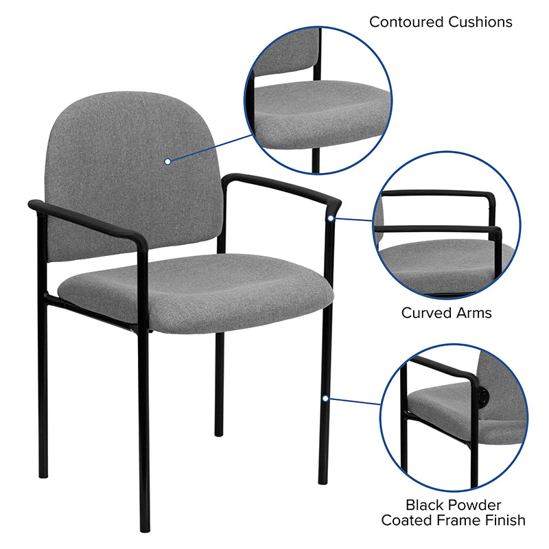 Gray Fabric Stack Chair