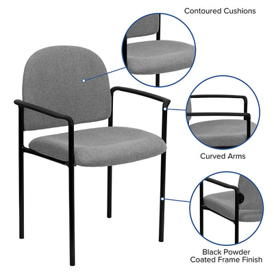 Gray Fabric Stack Chair