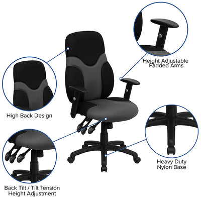 Black/gray High Back Chair