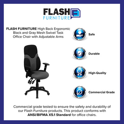 Black/gray High Back Chair