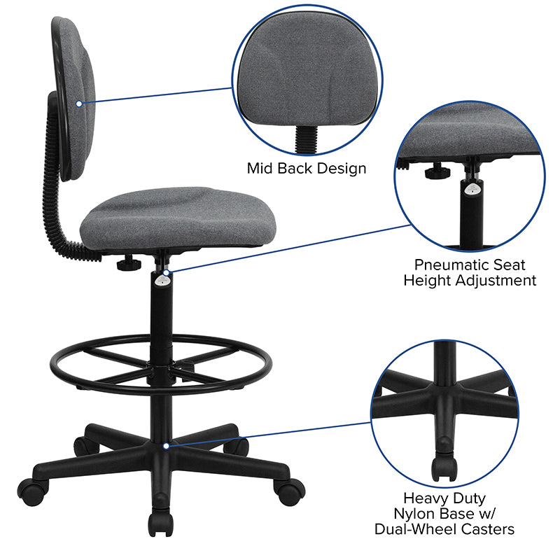 Gray Fabric Draft Chair