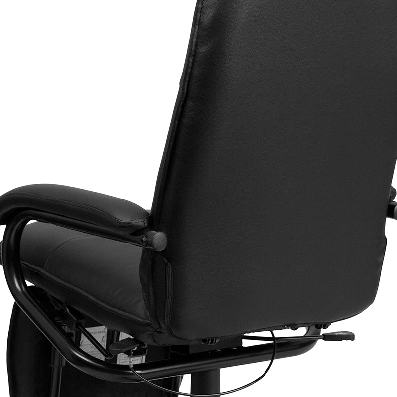 Black Reclining Leather Chair