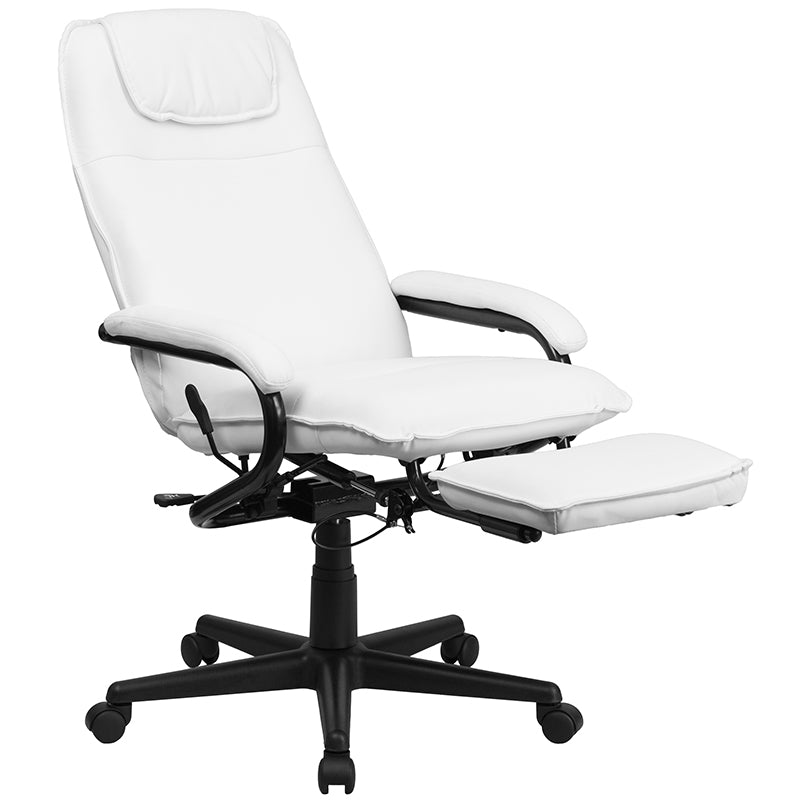 White Reclining Leather Chair