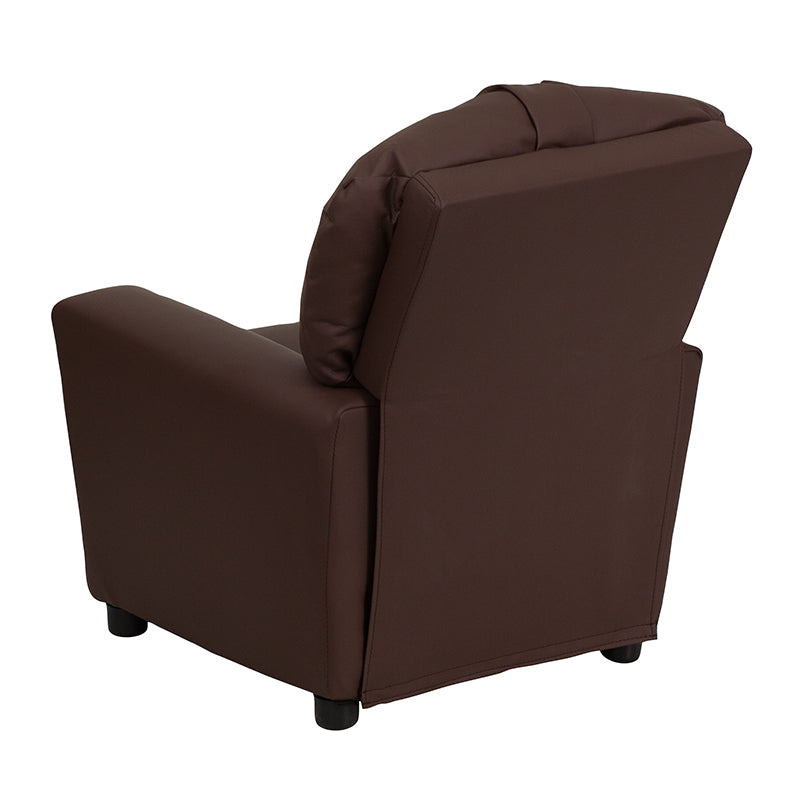 Brown Leather Kids Recliner