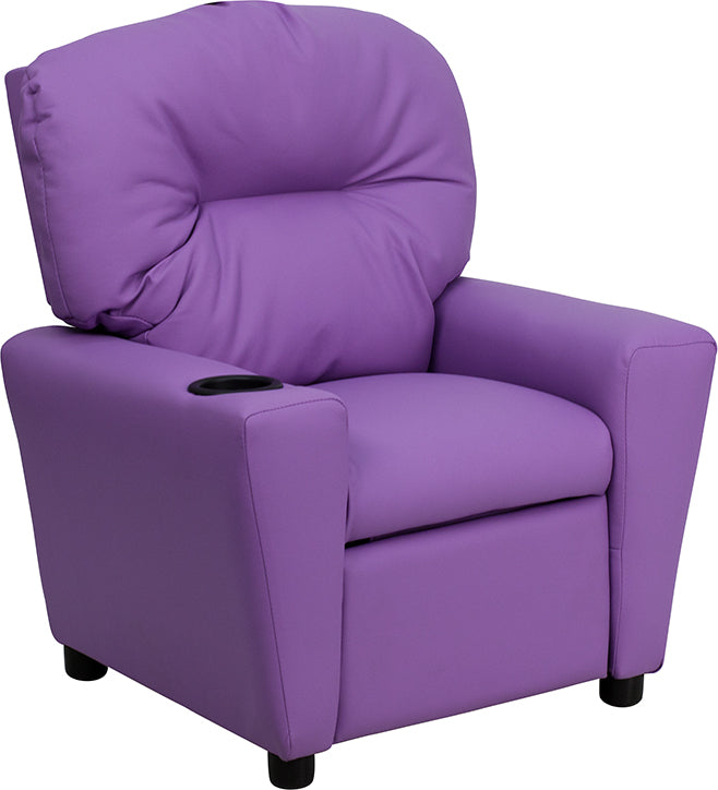 Lavender Vinyl Kids Recliner