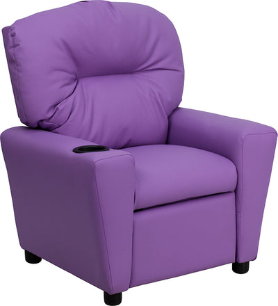 Lavender Vinyl Kids Recliner