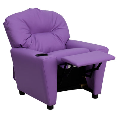Lavender Vinyl Kids Recliner