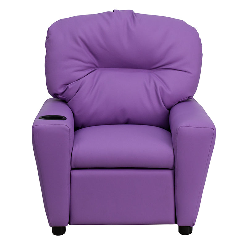 Lavender Vinyl Kids Recliner