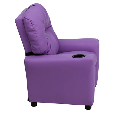 Lavender Vinyl Kids Recliner