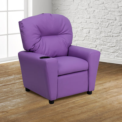 Lavender Vinyl Kids Recliner
