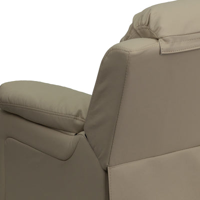 Beige Vinyl Kids Recliner