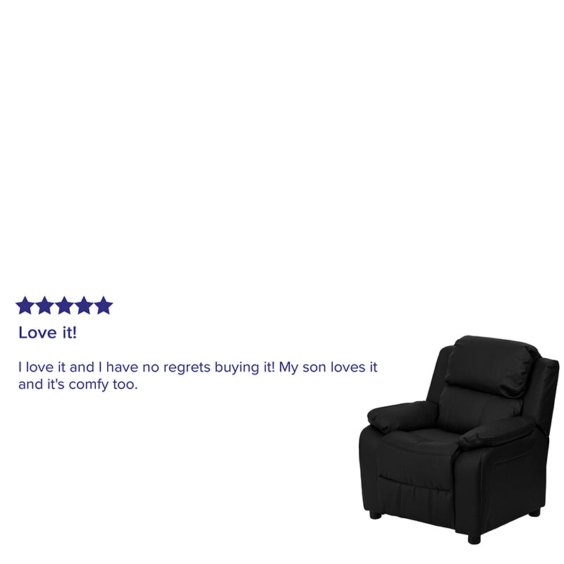 Black Leather Kids Recliner