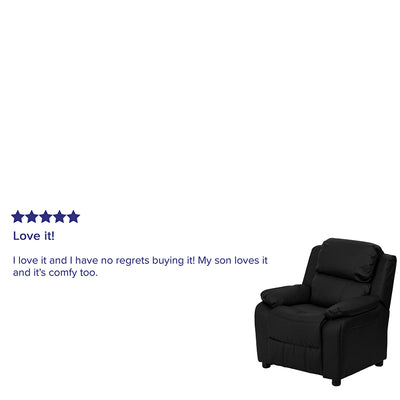 Black Leather Kids Recliner