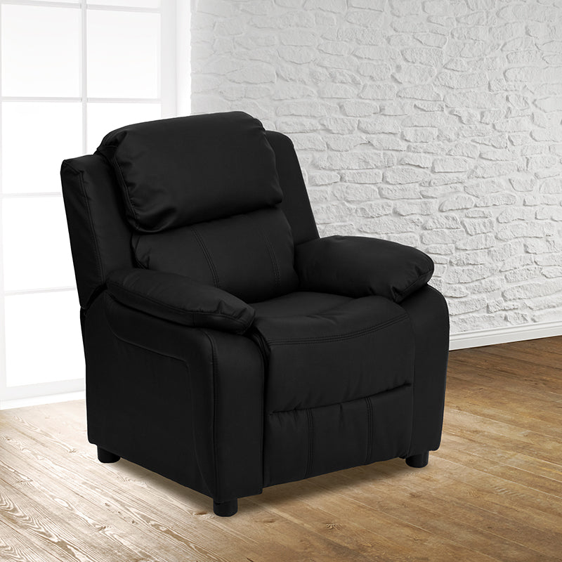 Black Leather Kids Recliner