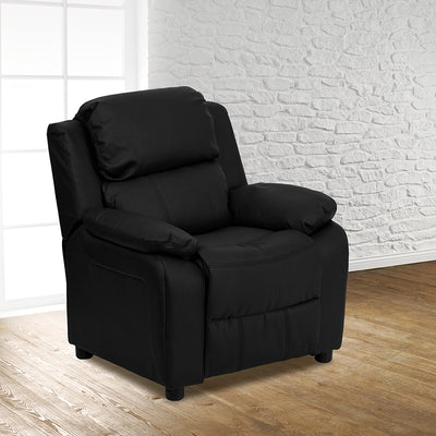 Black Leather Kids Recliner
