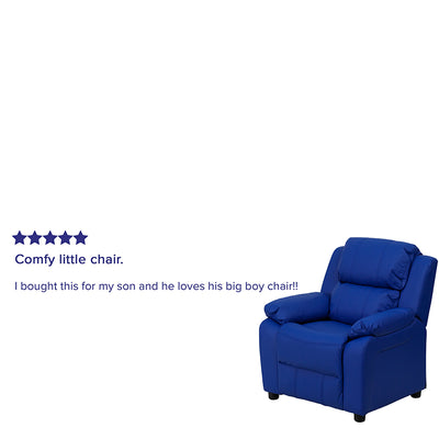Blue Vinyl Kids Recliner