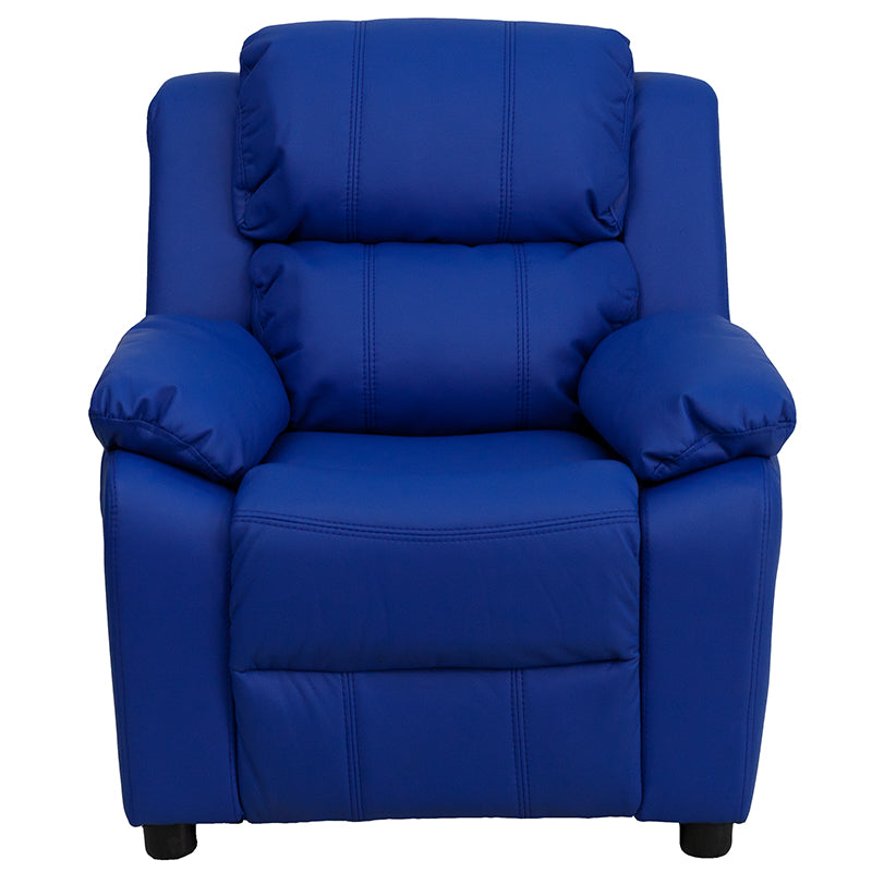 Blue Vinyl Kids Recliner