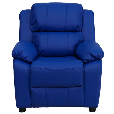 Blue Vinyl Kids Recliner