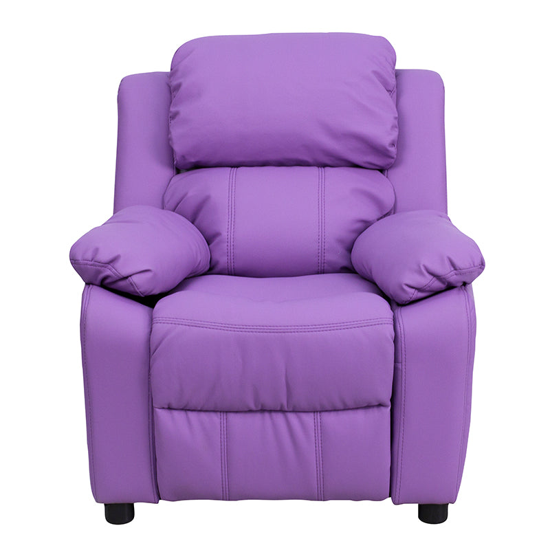 Lavender Vinyl Kids Recliner