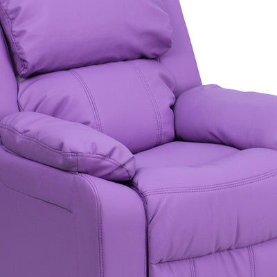 Lavender Vinyl Kids Recliner