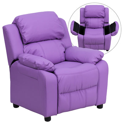 Lavender Vinyl Kids Recliner