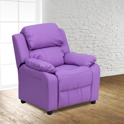 Lavender Vinyl Kids Recliner