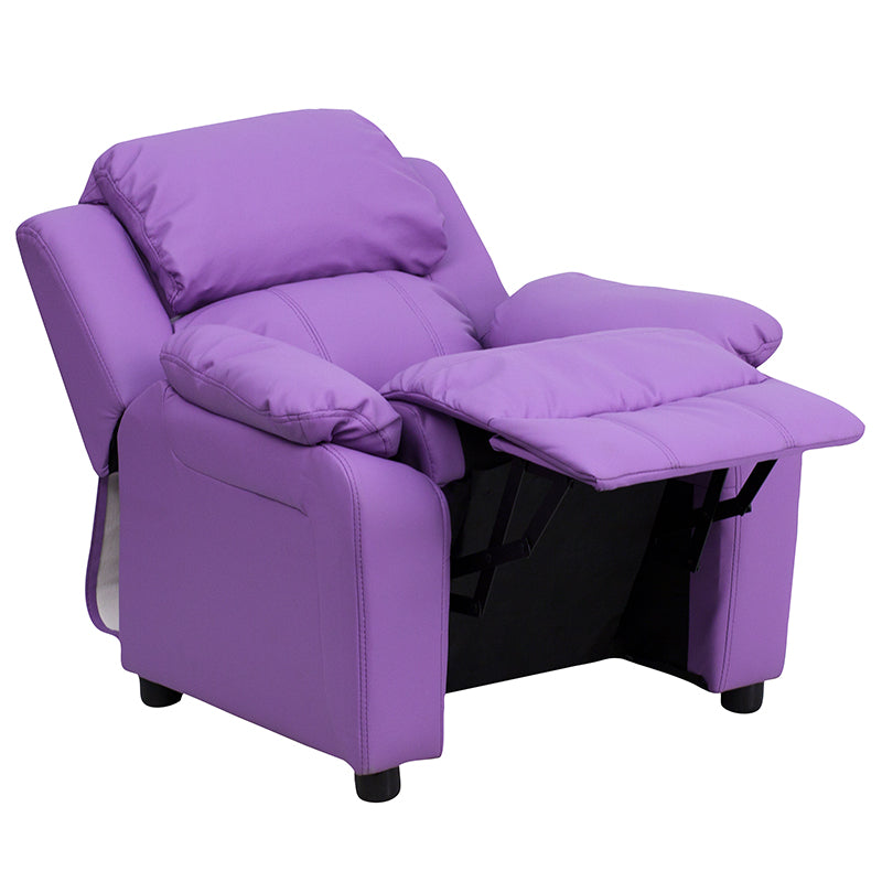 Lavender Vinyl Kids Recliner