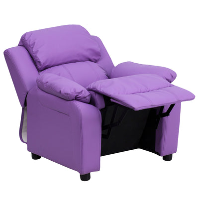 Lavender Vinyl Kids Recliner