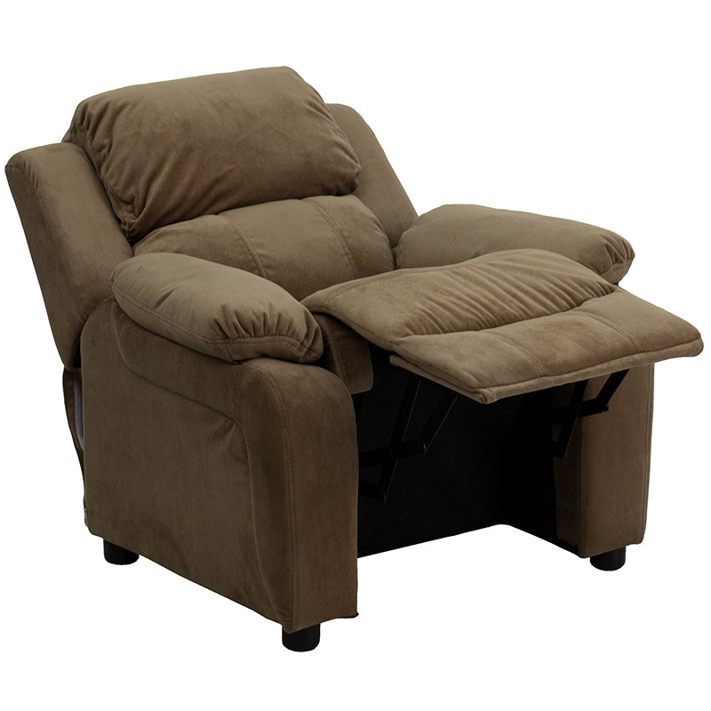 Brown Microfiber Kids Recliner