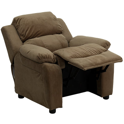 Brown Microfiber Kids Recliner