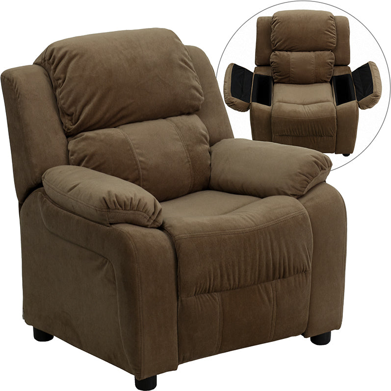 Brown Microfiber Kids Recliner