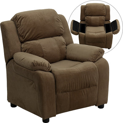 Brown Microfiber Kids Recliner