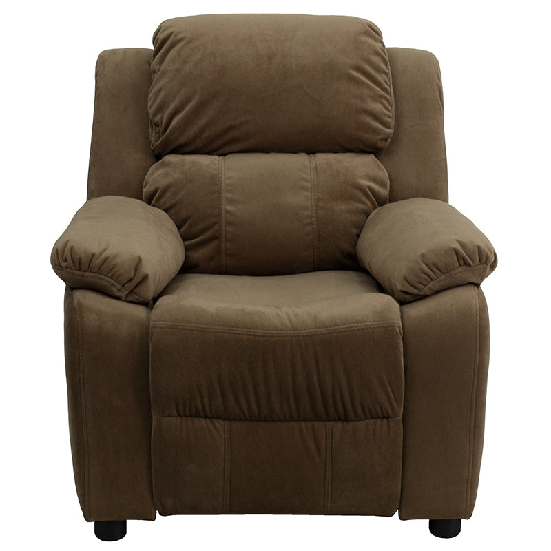 Brown Microfiber Kids Recliner