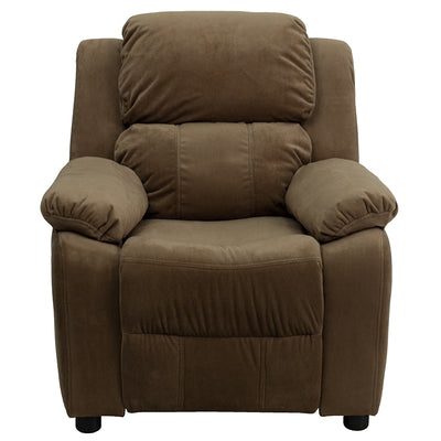 Brown Microfiber Kids Recliner