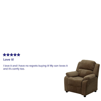 Brown Microfiber Kids Recliner